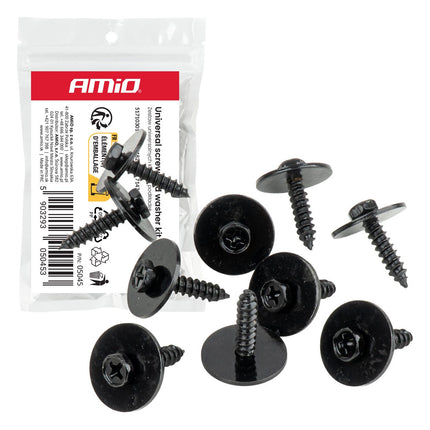 AMiO Universele Schroeven en Ringenset - 10 Sets - Bevestigingsset voor Auto-onderdelen AMiO 1