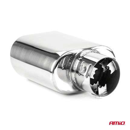 AMiO AMiO Universele Uitlaat Demper Tip RVS Koppelstuk (122 x 68 mm) Chrome AMiO 5