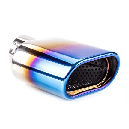 AMiO AMiO Universele Uitlaat Demper Tip RVS Koppelstuk (122 x 68 mm) Chrome Blauw AMiO 4