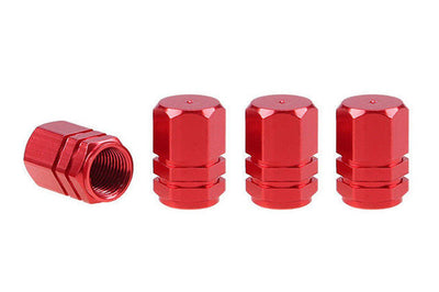 AMiO Universele Ventieldoppen Aluminium voor Auto Rood (set)