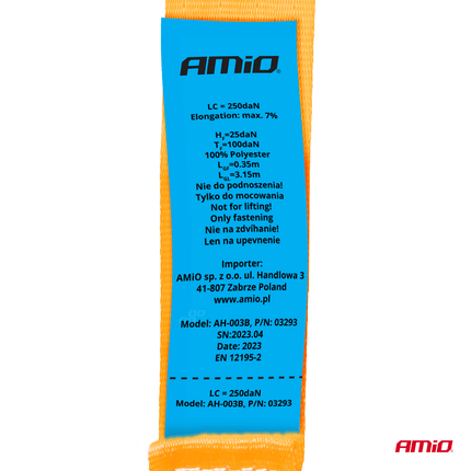 AMiO Vervoer Transport Volledige Set Haken en Klem voor Oranje [Spanbanden - Ratel - Spinnen] - VCTparts.nl