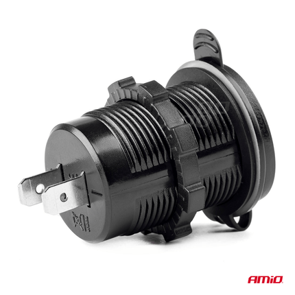 AMiO AMiO Waterdichte Telefoon Lader Autostekker Inbouwdoos USB - A en USB - C 12V 24V Universeel AMiO 10