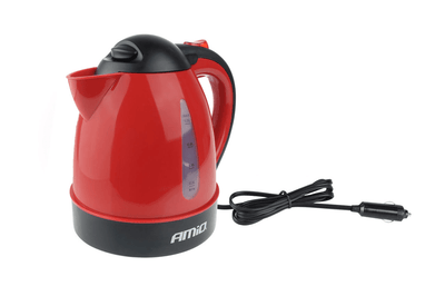 AMiO Waterkoker Auto Koffiezetter Kan (12v/150w) Rood met Autostekker Sigarettenaanstekerplug