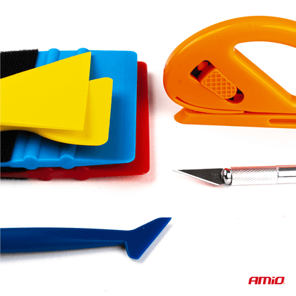 AMiO AMiO Wrapping Folie Applicatie Toolkit Allesinéén Set Gereedschap voor Professionele Resultaten (8 stuks) AMiO 3