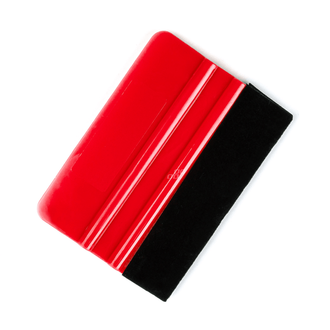 AMiO Wrapping Tool Squeegee met Vilt Folie Schraper Gereedschap Pasje (10x7cm) Rood - VCTparts.nl