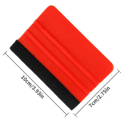 AMiO AMiO Wrapping Tool Squeegee met Vilt Folie Schraper Gereedschap Pasje (10x7cm) Rood AMiO 2