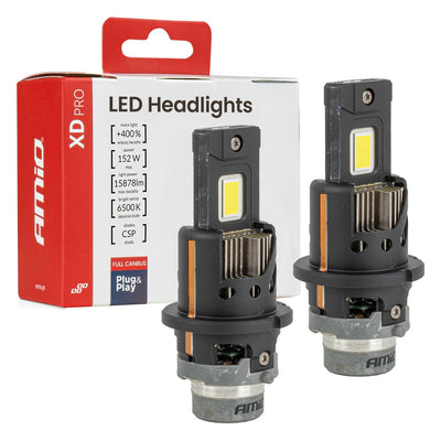 AMiO XD PRO D4S D4R LED Koplampen Full Canbus 6500K Wit Licht - 15878LM 152W Xenon Vervanging Plug en Play Krachtige Upgrade
