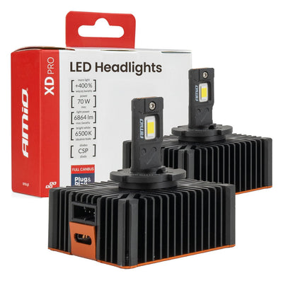 AMiO XD PRO D5S LED Koplampen Full Canbus 6500K Wit Licht - 6864LM 70W D5S Xenon Vervanging Plug and Play Krachtige Upgrade