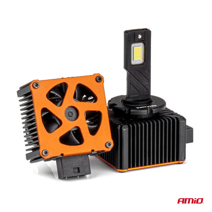 AMiO AMIO XD PRO D8S LED Koplampen Full Canbus 6500K Wit Licht - 14424LM 176W D8S Xenon Vervanging Plug and Play Krachtige Upgrade AMiO 4