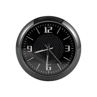 Analoog Mini Dashboard Auto Klokje Zelfklevend - Sport Zwart