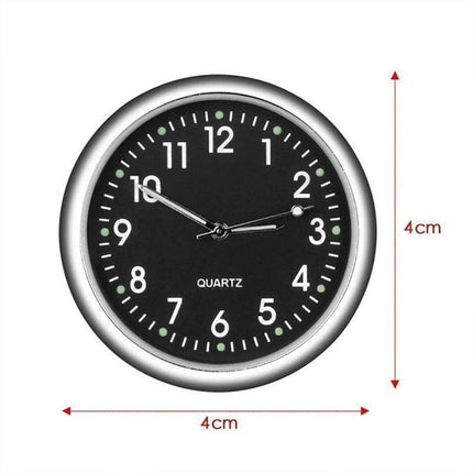 Analoog Mini Dashboard Auto Klokje Zelfklevend - Ster Chrome Stardust - VCTparts.nl