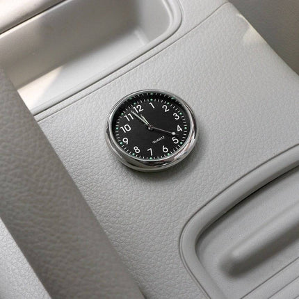 VCTparts Analoog Mini Dashboard Auto Klokje Zelfklevend zwart Chrome NORGOS 3