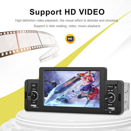 Android Auto Inbouw Radio Speler Digitaal LED Display Scherm met Bluetooth Aux 1DIN Mirrorlink Fm - VCTparts.nl