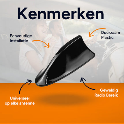 Universele Autoradio Haaienvin  AM-FM Antenne Zwart - VCTparts.nl