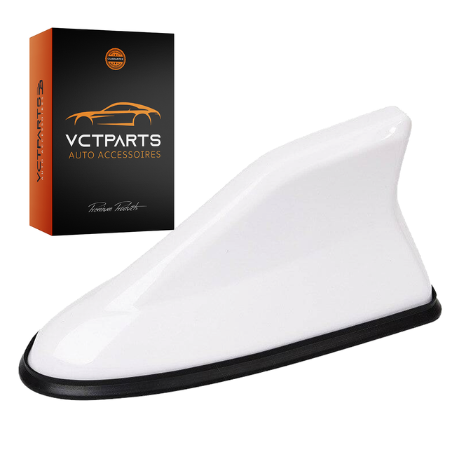 Universele Haaienvin Autoradio Antenne Wit – Stijlvolle AM/FM Antenne voor Auto's met Eenvoudige Installatie - VCTparts.nl