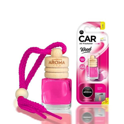 AROMA CAR AROMA CAR AROMA Hout Luchtverfrisser Kauwgom Langdurige Frisheid Zoete Geur Roze AMiO 2