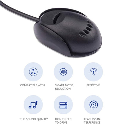 VCTparts Auto AUX 3.5mm Externe Microfoon Zwart NORGOS 2