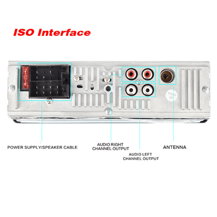 VCTparts Auto Radio Inbouw Speler Digitale Bluetooth met Aux en RGB LED NORGOS 6