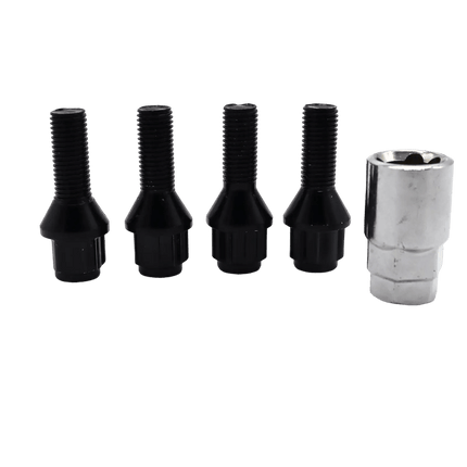 VCTparts Auto Slotbouten Wielvergrendeling Bouten & Moeren - M12x1.5 met Inbegrepen Sleutel (set 4 stuks) Hoogwaardige Legering Slotboutset [Bolt & Lock Lug Nuts] NORGOS 1