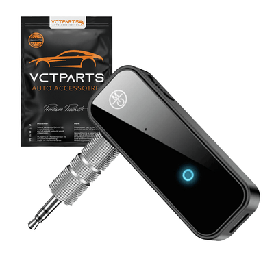 AUX naar Bluetooth 5.0 Muziekontvanger – Draadloze Audio Adapter voor Auto Zwart