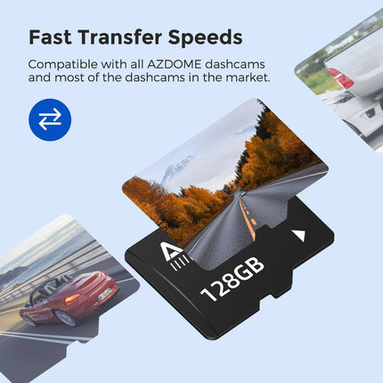 AZDome AZDome 128GB MicroSD Geheugenkaart UHS - I U3 NORGOS 3