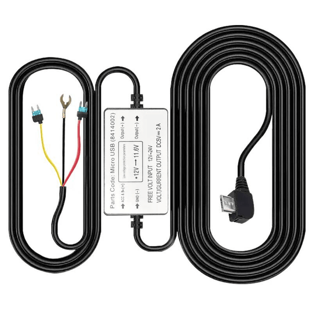 AZDome AZDome Auto Dashcam Continue Voeding Hardwire Kabel Voeding Micro USB [3.5M 12v/24v] INNPRO 6