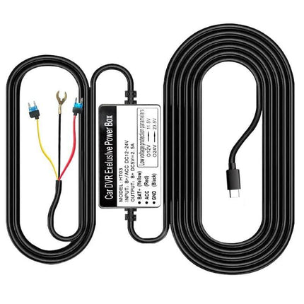AZDome AZDome Auto Dashcam Continue Voeding Hardwire Kabel Voeding USB - C [3.5M 12v/24v] INNPRO 1