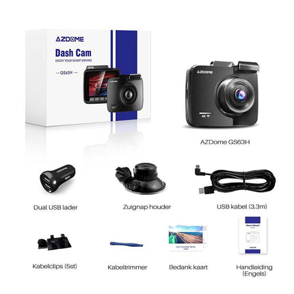 AZDome AZDome Dashcam GS63H 4K 1CH Wifi Auto Video Recorder Zwart NORGOS 6