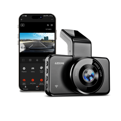 AZDome Dashcam M17 Pro FullHD 1296P 1CH Wifi met Scherm Auto Video Recorder Zwart