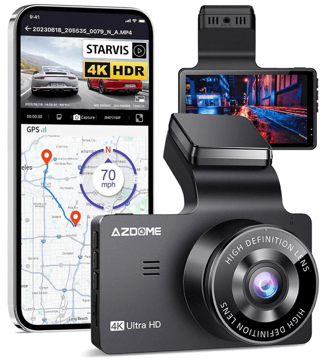 AZDome AZDome Dashcam M63 Lite True 4K Wifi Auto Video Recorder Zwart INNPRO 1