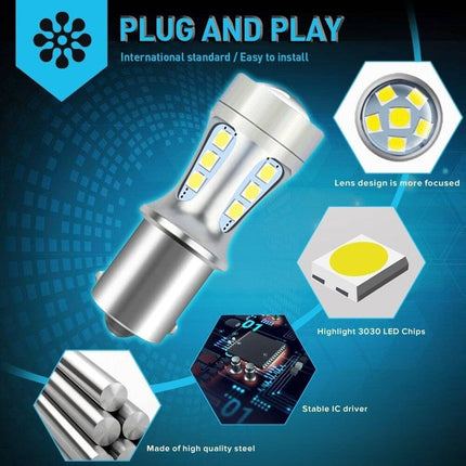 VCTparts BA15s led wit 1156 Achterlicht (set) NORGOS 4
