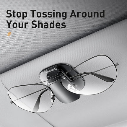 Baseus Auto Brillenhouder met Vastplakbevestiging voor Zonneklep – Zonnebril Klem - VCTparts.nl