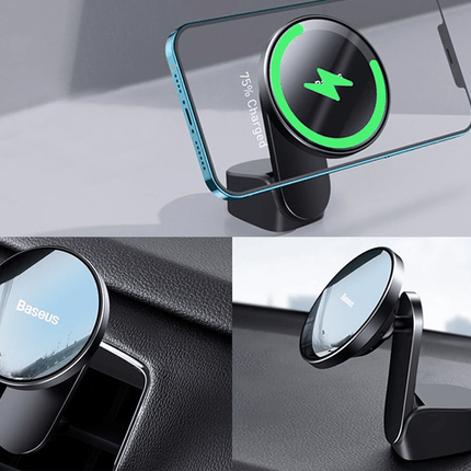 Baseus Baseus Big Energy iPhone houder MagSafe Draadloze Lader - [15W snel laden] Dashboard en Ventilatierooster Hurtel 7