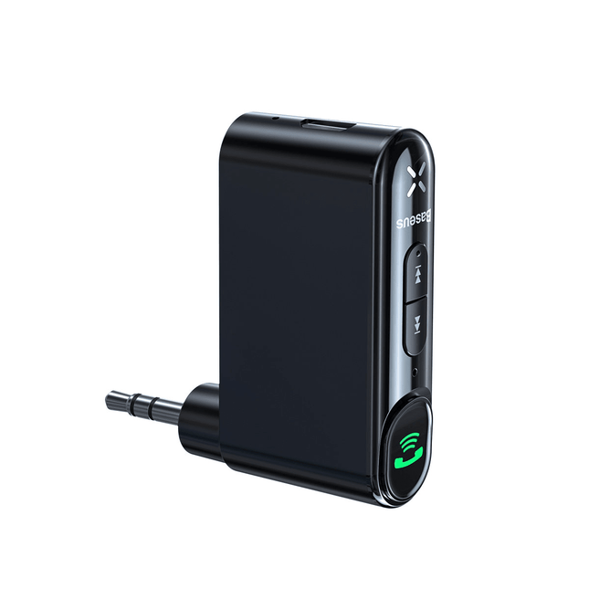 Baseus Baseus Bluetooth AUX Muziek Transmitter Autolader met Batterij Zwart Hurtel 10