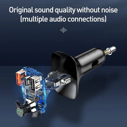 Baseus Bluetooth FM Radio Transmitter Carkit Universeel Zwart - VCTparts.nl