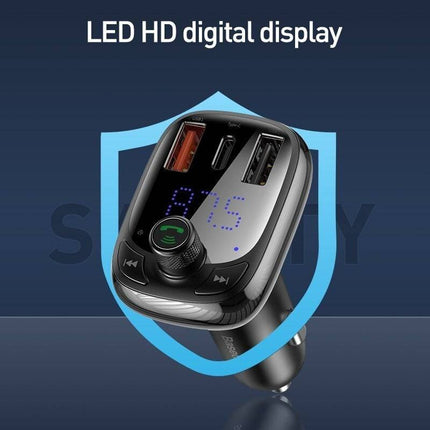 Baseus Bluetooth FM Radio Transmitter Carkit Universeel Zwart - VCTparts.nl