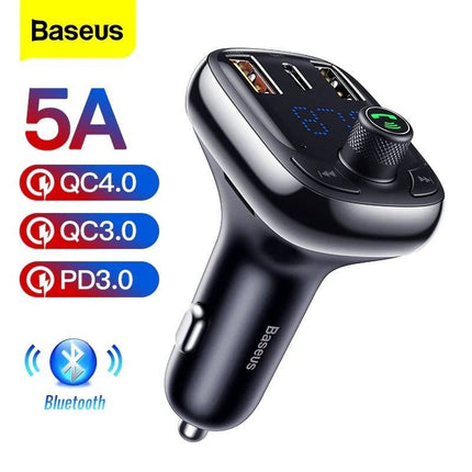 Baseus Bluetooth FM Radio Transmitter Carkit Universeel Zwart - VCTparts.nl