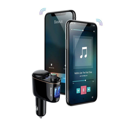 Baseus Baseus Bluetooth Muziek FM Transmitter Autolader 2x USB 3.4A Zwart Hurtel 8