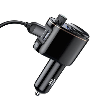 Baseus Baseus Bluetooth Muziek FM Transmitter Autolader 2x USB 3.4A Zwart Hurtel 7