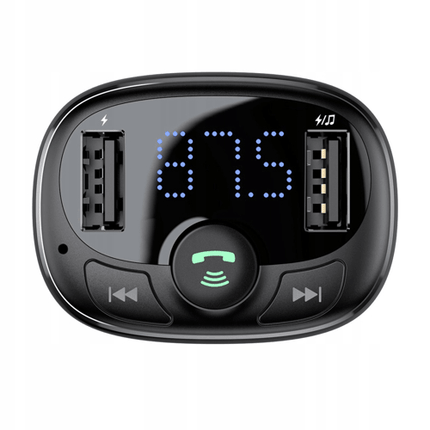 Baseus Bluetooth Muziek FM Transmitter en Dubbele USB Poort Autolader - VCTparts.nl