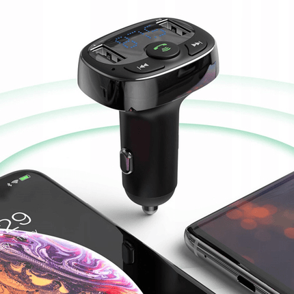 Baseus Bluetooth Muziek FM Transmitter en Dubbele USB Poort Autolader - VCTparts.nl