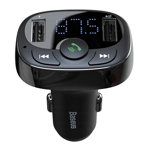 Baseus Baseus Bluetooth Muziek FM Transmitter en Dubbele USB Poort Autolader Hurtel 1
