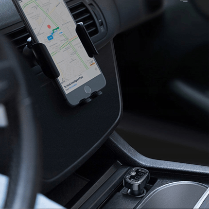 Baseus Baseus Bluetooth Muziek FM Transmitter en Dubbele USB Poort S - 09A Autolader Zwart Hurtel 8