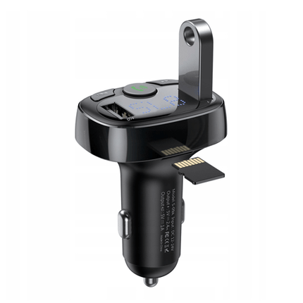 Baseus Baseus Bluetooth Muziek FM Transmitter en Dubbele USB Poort S - 09A Autolader Zwart Hurtel 3