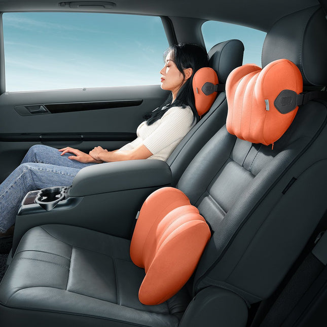 Baseus Baseus ComfortRide Series Auto Lendenkussen Oranje Hurtel 2
