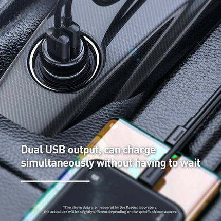 Baseus Baseus Dubbele USB Poort Autolader en Bluetooth FM Muziek Transmitter Zwart Hurtel 4