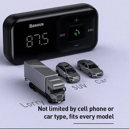 Baseus Baseus Dubbele USB Poort Autolader en Bluetooth FM Muziek Transmitter Zwart Hurtel 3