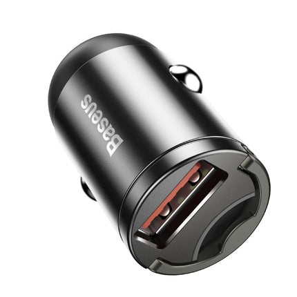 Baseus Baseus Mini USB Autolader QC 3.0 30W Snellader Grijs Hurtel 5