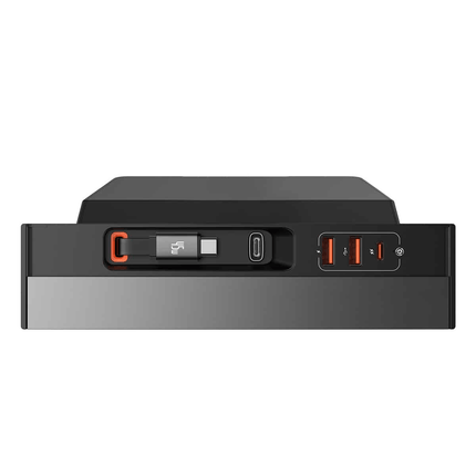 Baseus Baseus T - Space USB HUB voor Tesla Model 3 / Y zwart | Ingebouwde 45W USB - C Kabel | 5 Poorten voor Opladen van USB - A en USB - C Apparaten Hurtel 5