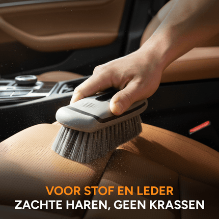 Bekleding Harde Borstel Interieur Detail Borstel voor Bekledings Reiniging - Grijs/Zwart - VCTparts.nl